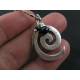 Spinel, Pyrite and Spiral Pendant Necklace