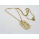 Solid Brass Necklace with Coordinates of Your Choice