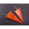 Large Retro Orange Acrylic Triangle Earrings
