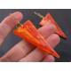 Large Retro Orange Acrylic Triangle Earrings