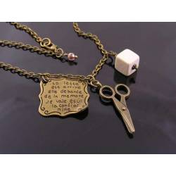 Rock, Paper, Scissors Necklace