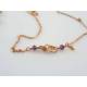Hand Stamped Necklace, 'Still going strong' with Amethyst, Citrine and Peridot