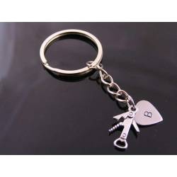 Personalised Key Ring, Fun Charm