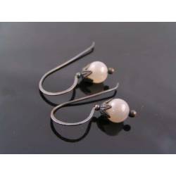 Grey Moonstone Earrings