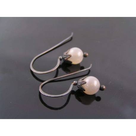 Grey Moonstone Earrings