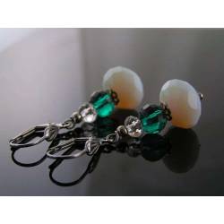 Opalite and Crystal Earrings