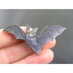 Wooden Bat Brooch