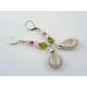 Spring Steampunk Earrings, Seaglass