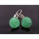 Bright Green Druzy Earrings