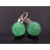 Bright Green Druzy Earrings