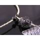 Art Deco Necklace, Silver and Black