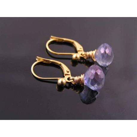 Mystic Blue Quartz Earrings