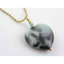 Amazonite Heart Necklace