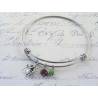 Expandable Bangle with Koala Charm and Gemstones