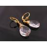 Faceted Acrylic Earrings in Gold