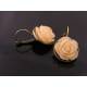 Old Fashioned Flower Earrings, Pale Lavender