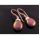 Wire Wrapped Shiny Drop Earrings in Rose Gold