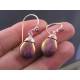 Wire Wrapped Shiny Drop Earrings in Rose Gold