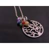 Tree of Life Necklace with Chakra Gemstones