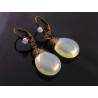 Shimmering Pale Lemon Drop Earrings