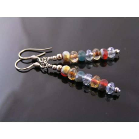 Czech Bead Linear Earrings