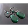 Wire Wrapped Forest Green Earrings