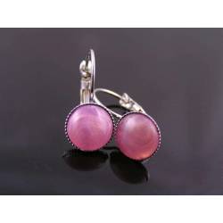 Pink Cabochon Earrings