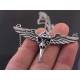 Biker Necklace with Winged Skull Pendant