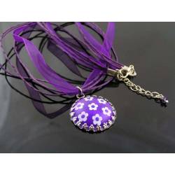 Purple Flower Retro Necklace