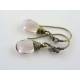 Large Champagne Ametrine Wire Wrapped Single Drop Earrings