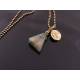 Labradorite Necklace, Triangle shaped Gemstone
