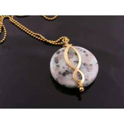 Large Sesame Jasper Eternity Necklace