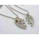 Matching Heart Pendant Couple Necklaces