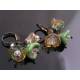 Czech Glass Flower Cluster Earrings