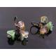 Czech Glass Flower Cluster Earrings