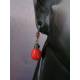 Red and Black Czech Drop Earrings