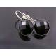 Black Cabochon Earrings