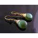 Shimmering Green and Gold Earrings