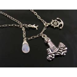 Lighthouse and Moonstone Necklace