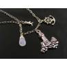 Lighthouse Charm and Moonstone Necklace