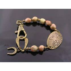 Horse Bracelet with Jasper Beads