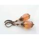 Pink Opal Earrings, Vintage Style