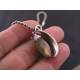 Labradorite and Silver Crescent Moon Necklace,