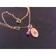 14K Rose Gold Filled Initial or Monogram Necklace, Birthstone