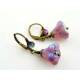 Purple Flower Earrings