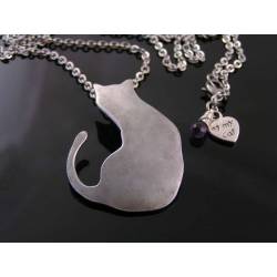 Large Cat Pendant Necklace