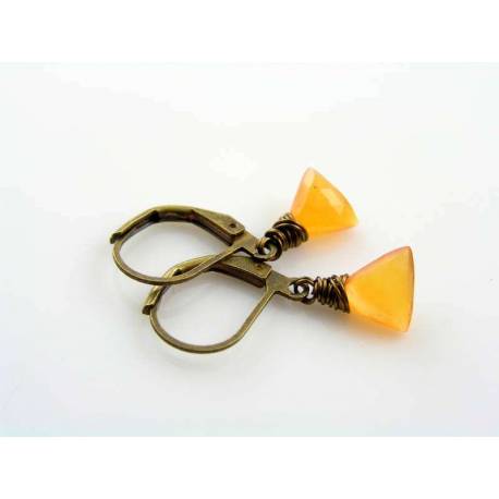 Triangular Carnelian Earrings