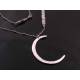 Hammered Moon, Moonstone Necklace