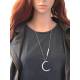 Hammered Moon, Moonstone Necklace
