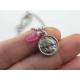 Tree of Life Necklace with Carved Pink Sapphire